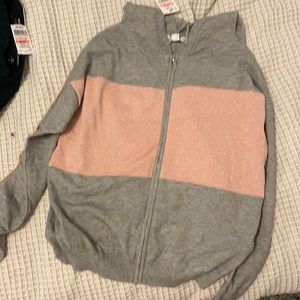 ROXY EARLE le chateau cropped pink Pom Pom hoodie